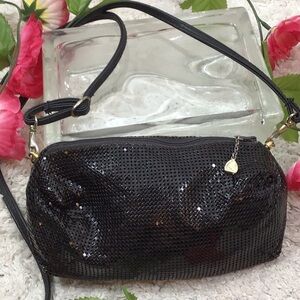 Whiting and Davis vintage black mesh evening bag